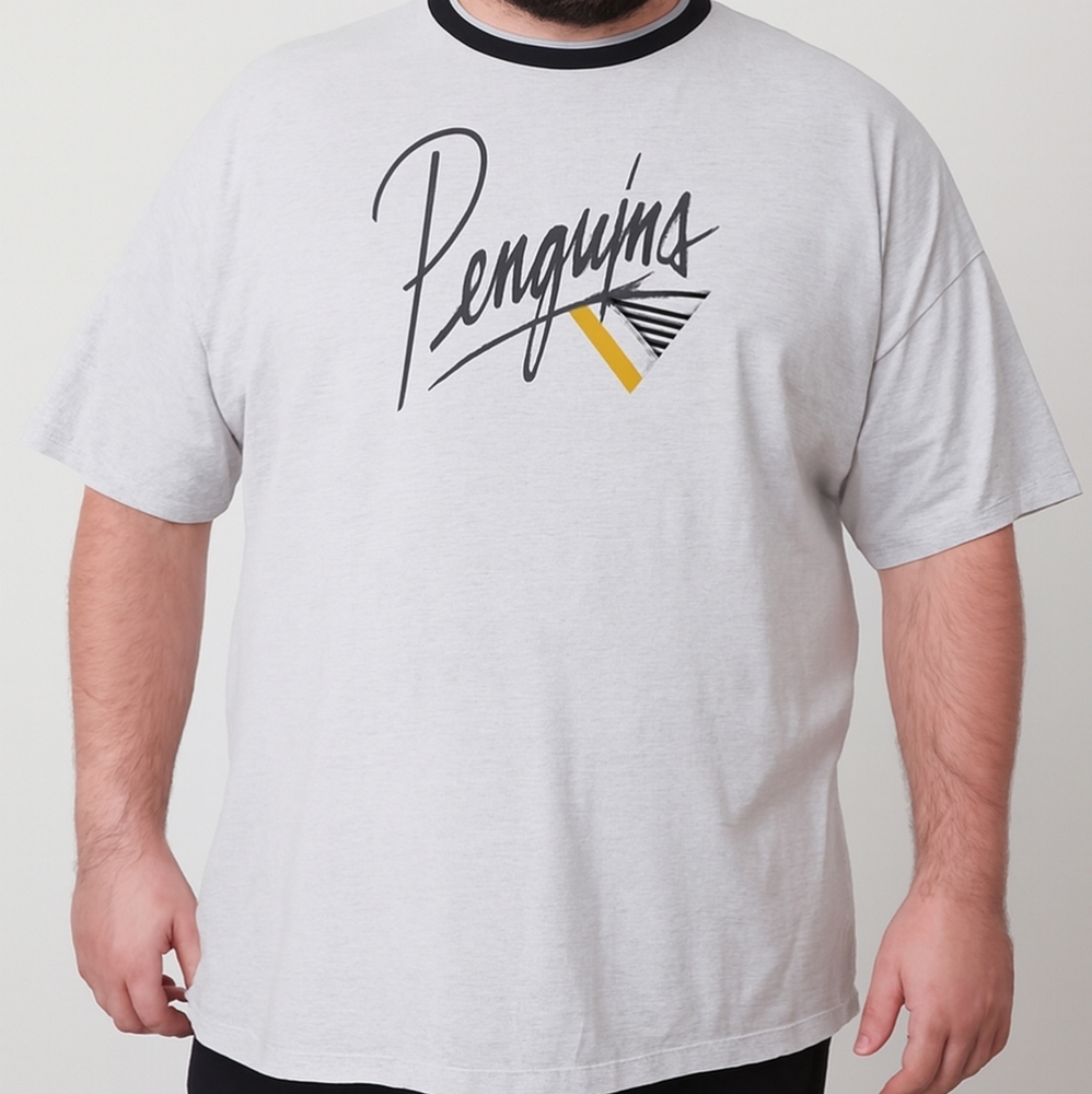 Vintage Pittsburgh Penguins T Shirt Mens Size XXL White